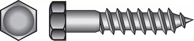 3/8 In. X 5 In. L Hex Hot Dipped Galvanized Steel Lag Screw 50 Pk